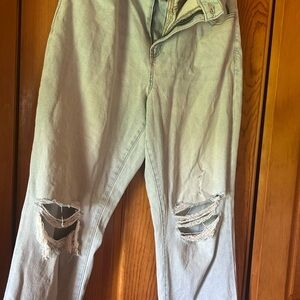 SO Blue Relaxed Fit Jeans with Distressed Details